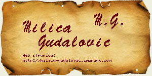 Milica Gudalović vizit kartica